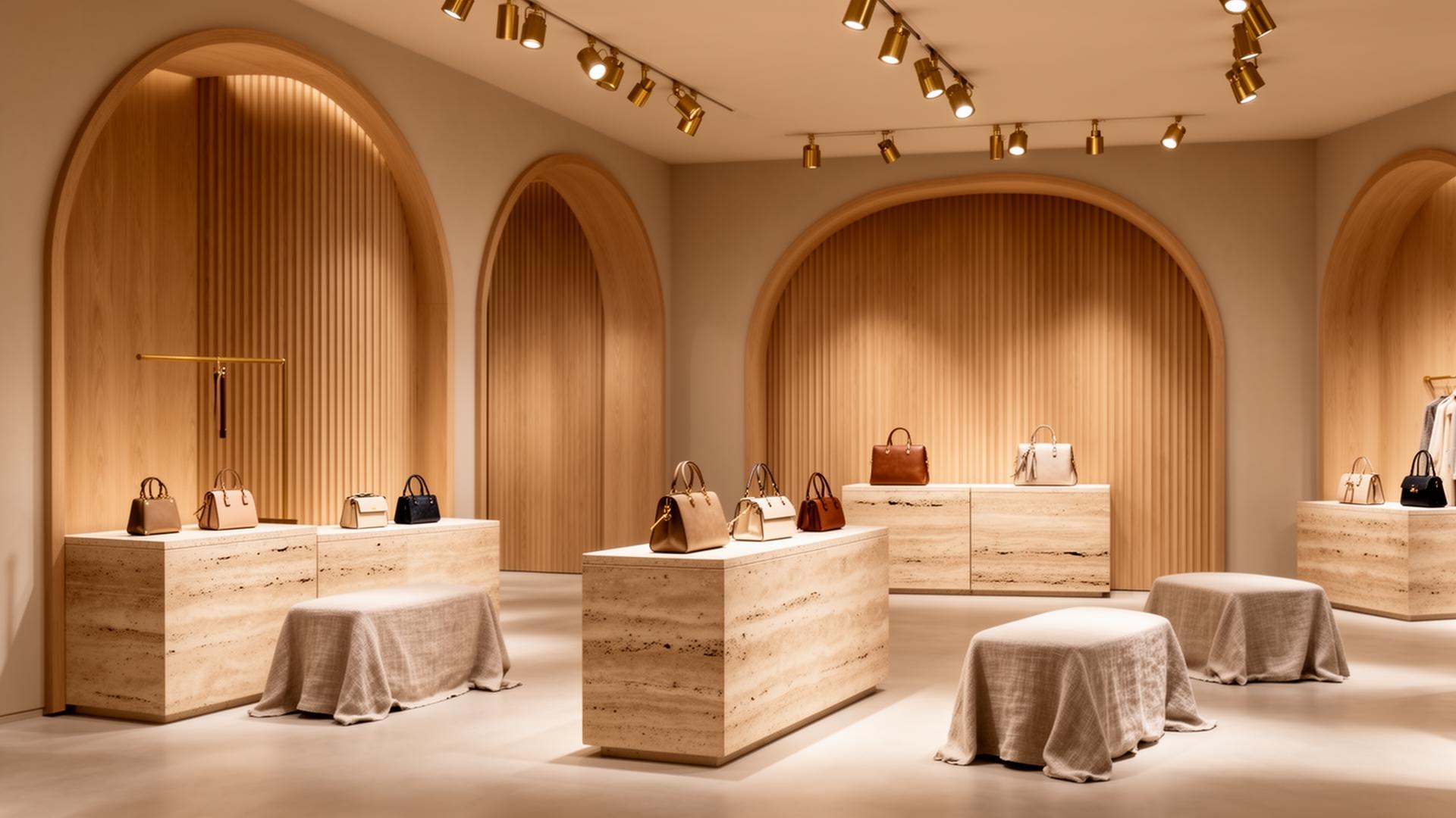 Luxury fashion boutique interior